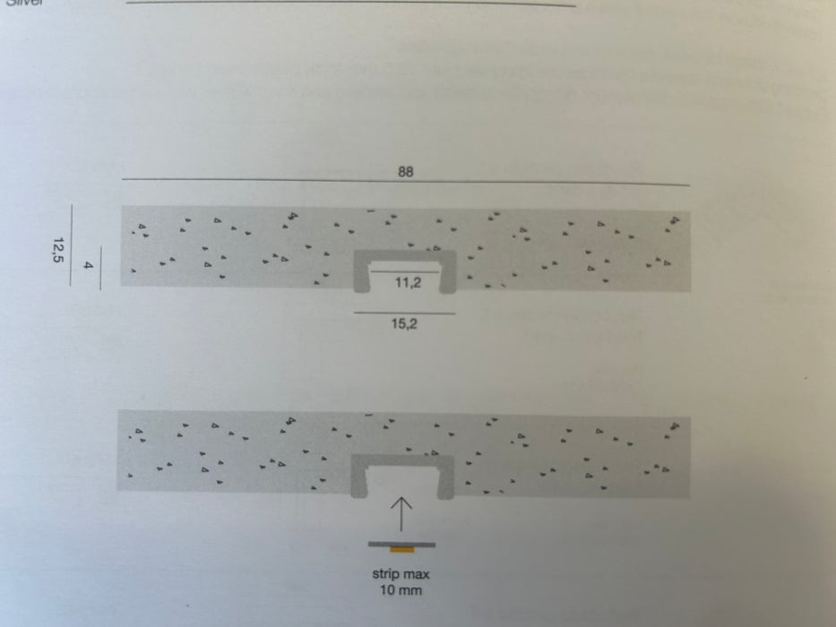 Profilo incasso per led PROFILO MASSA P di GEA LUCE-PMAPA1