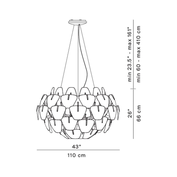 Lampada a sospensione HOPE di LUCEPLAN -D66/42